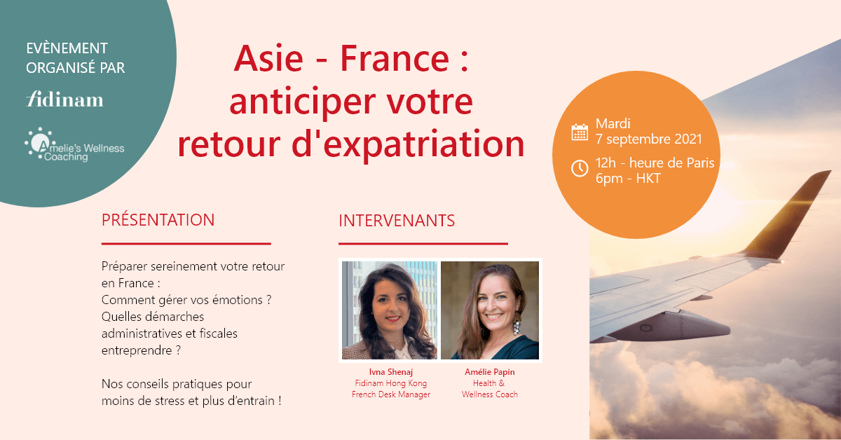 The speakers of the event "Asie-France, anticiper votre retour d'expatriation"