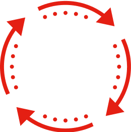 arrows in circle icon